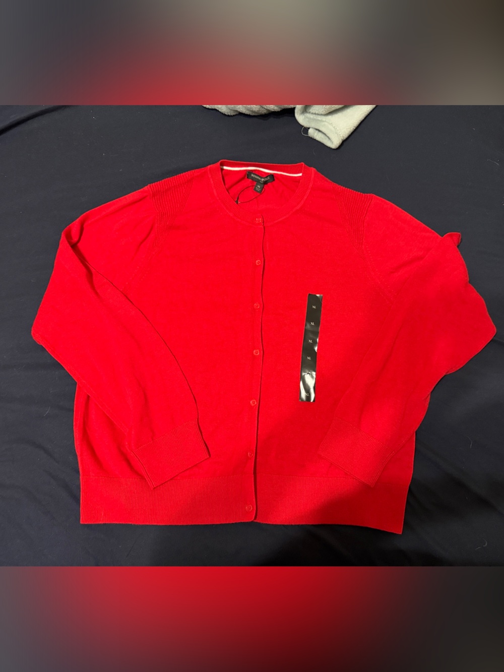 Banana Republic Women's Bright Red Button-Front Cardigan